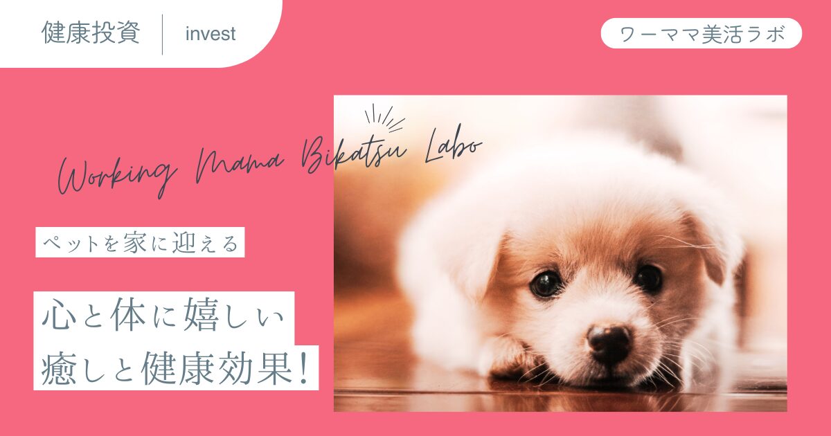 ペットを家に迎える：心と体に嬉しい癒しと健康効果！